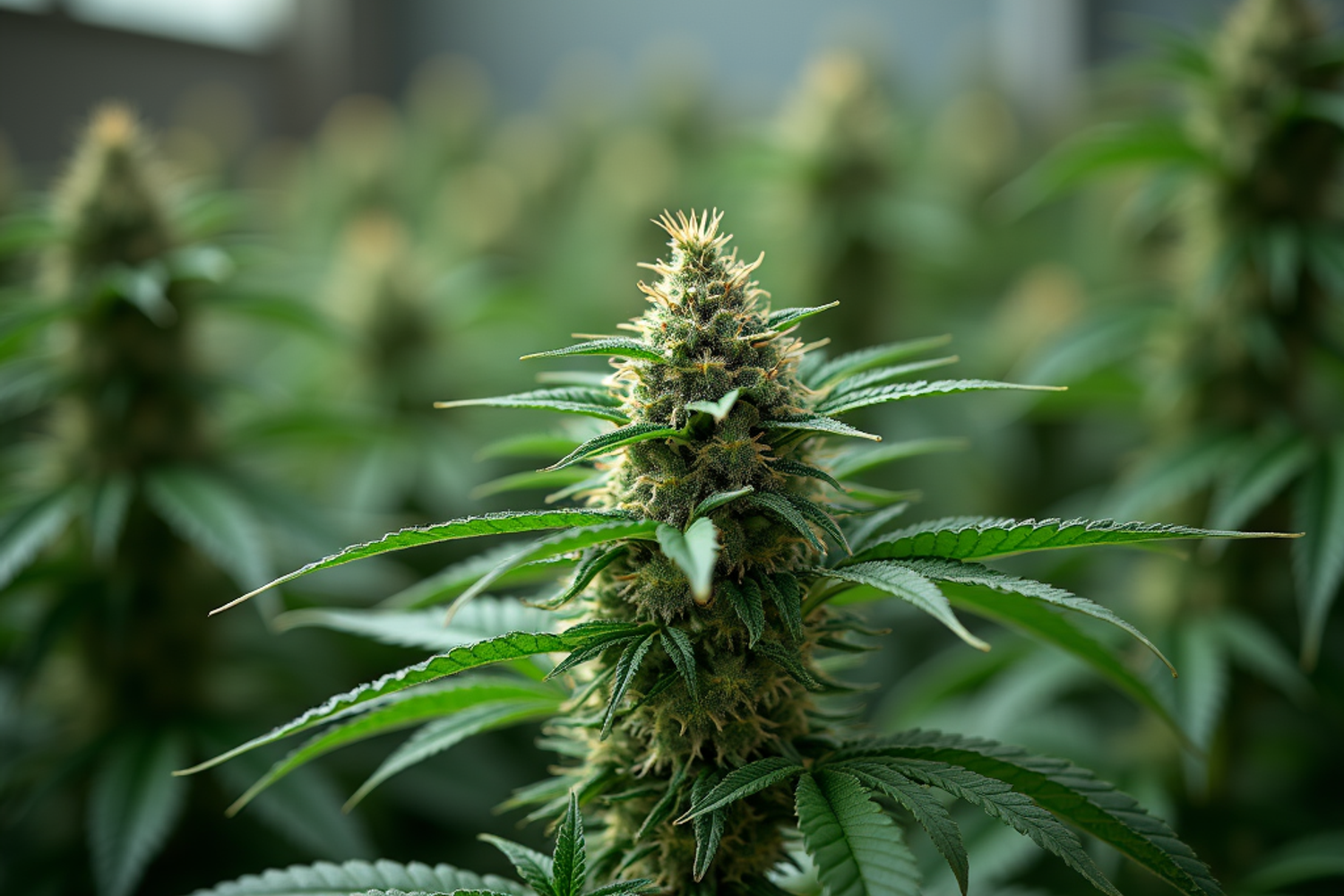 Medizinisches Cannabis in einem sachlichen Umfeld mit neutralem Hintergrund